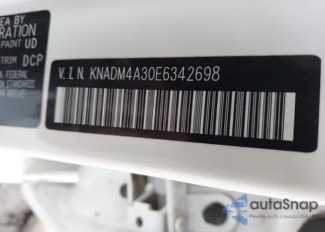 2014 Kia Rio Lx z USA, uszkodzony, nr VIN KNADM4A30E6342698